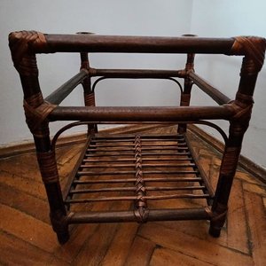 Mesita Ratona de Mimbre con Tapa de Vidrio - imagen 4