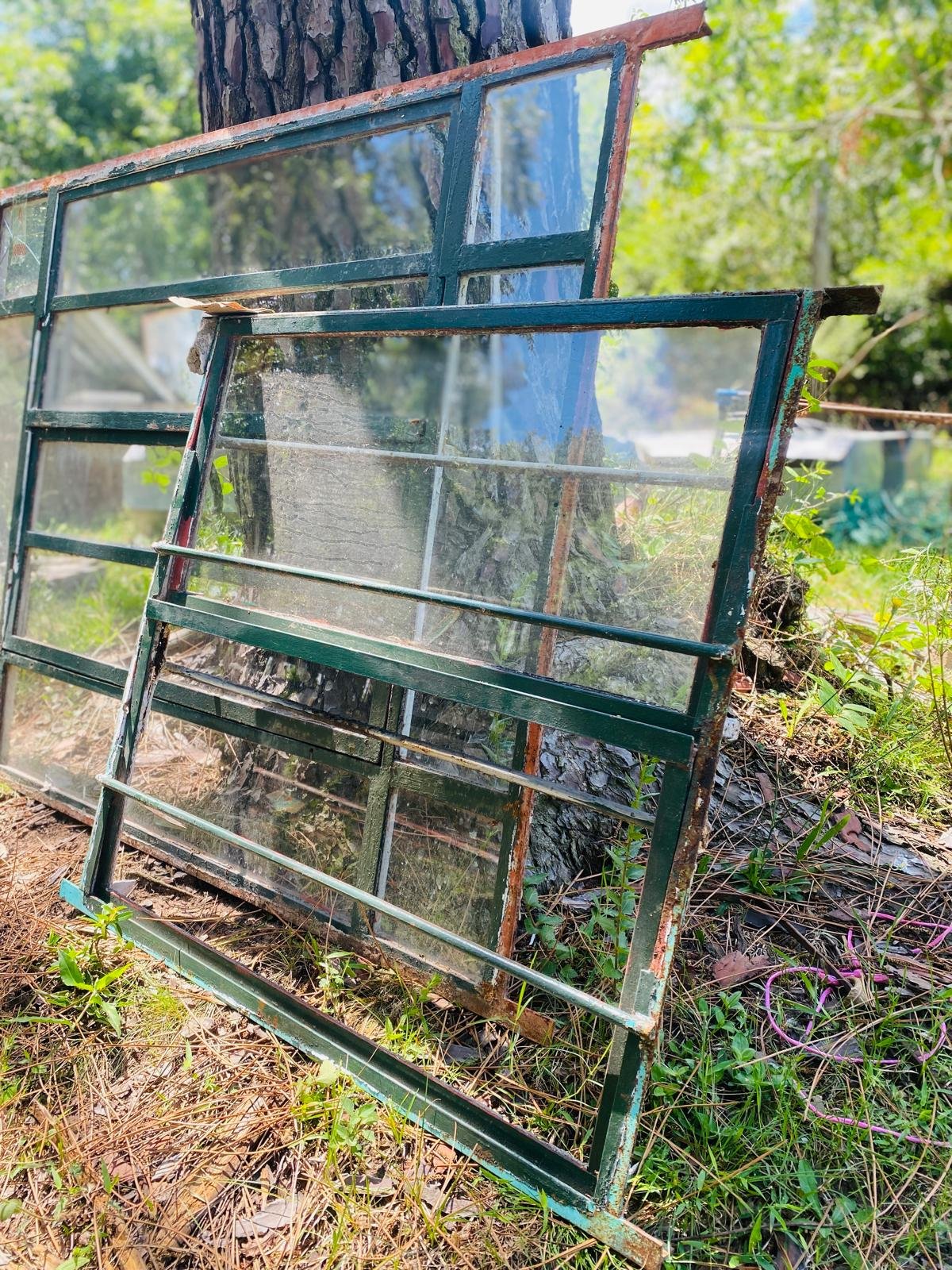 Item lote-x2-ventanas-en-hierro-color-verde - Image 2