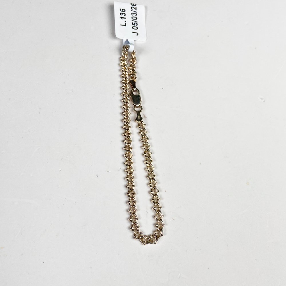 Lote siguiente: Pulsera de plata larga