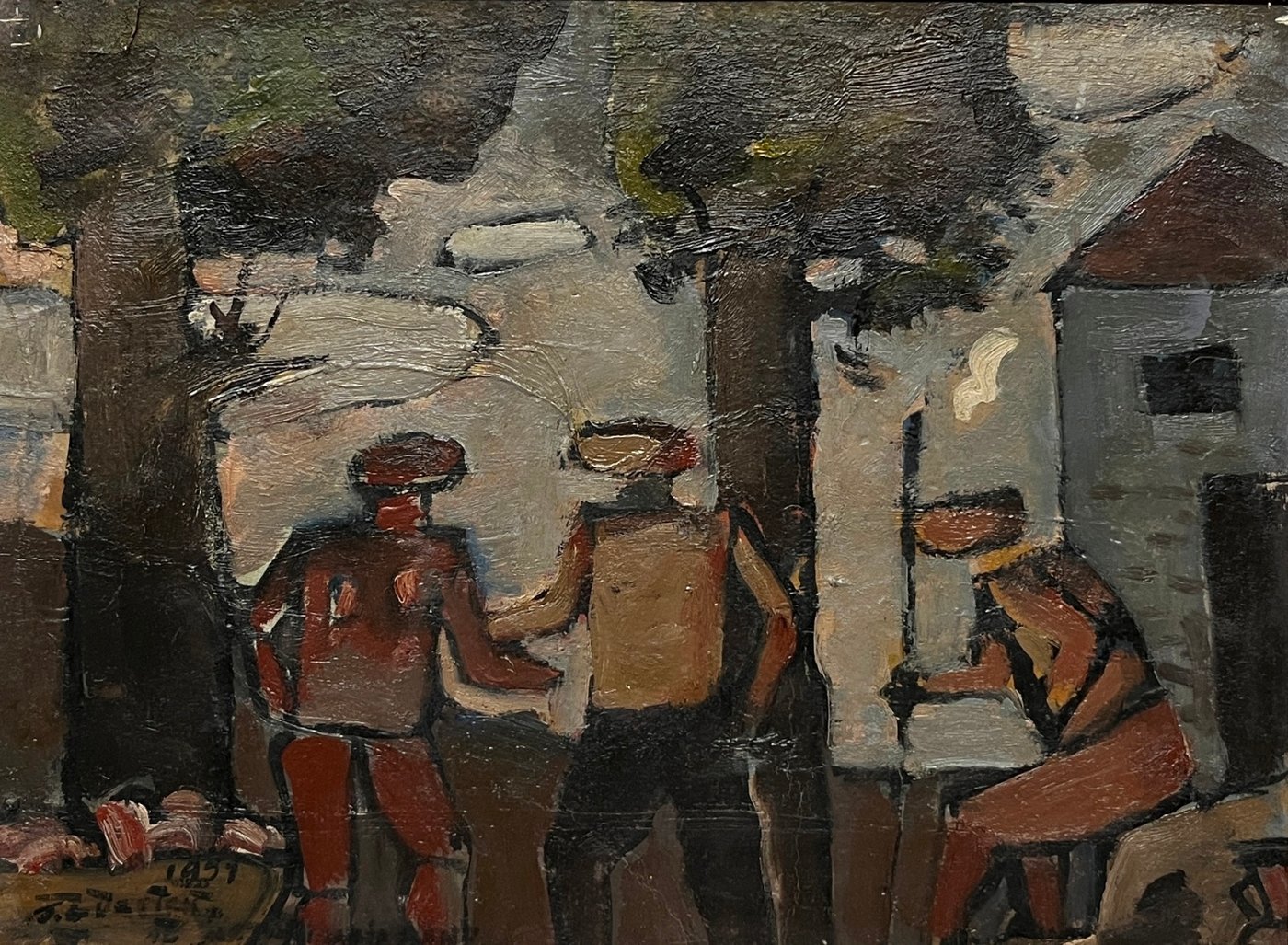Oleo "Sin Título" de José Gurvich, 1951 - 30 x 40 cm