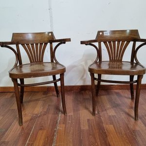 Par de Sillones Estilo Vienes Thonet Madera con Apoyabrazos - imagen 2