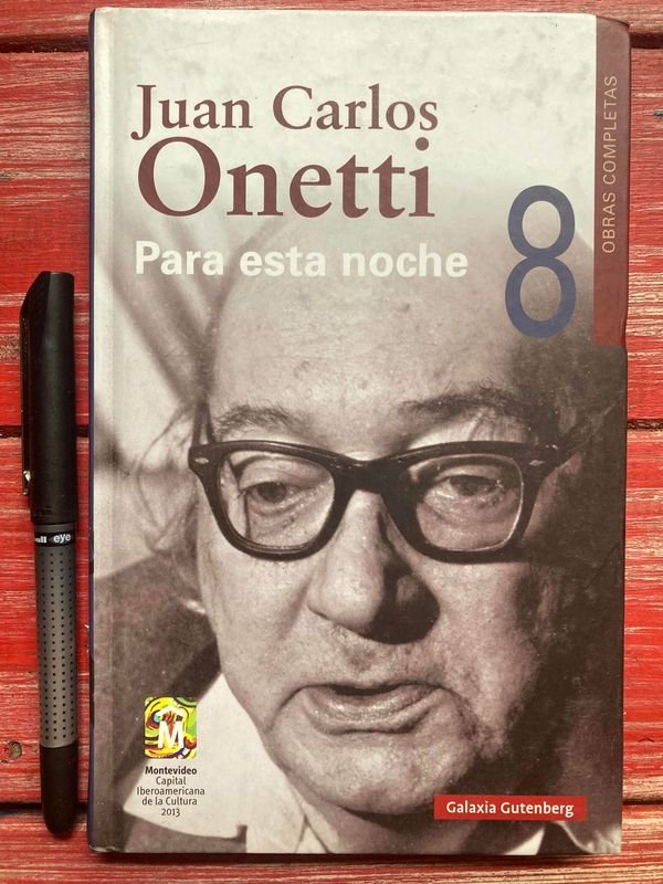 Libro de Juan Carlos Onetti, PARA ESTA NOCHE, tapa dura - imagen 1