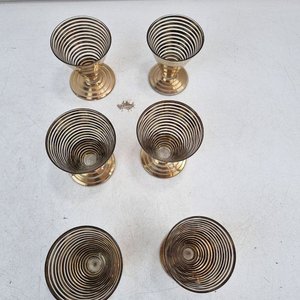 Set de 6 Copas de Vidrio con Diseño Espiral Dorado - imagen 3
