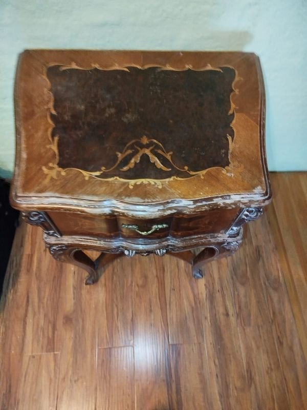 Mesa Luis XV en madera tallada - imagen 4