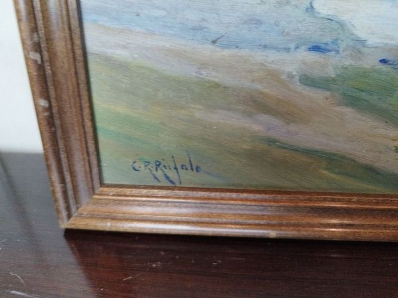 Pintura de escena marítima en óleo sobre tela - imagen 2