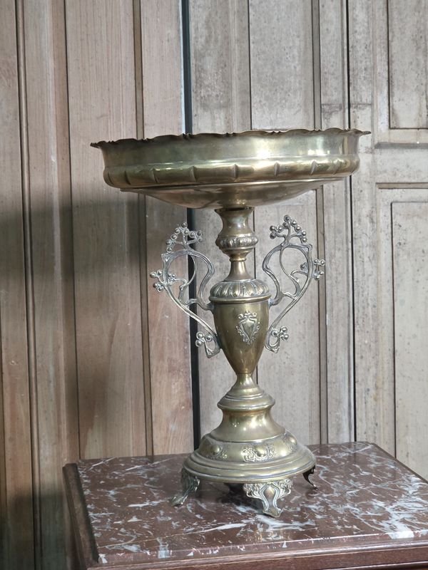 Centro de Mesa Art Nouveau en Bronce Dorado - Altura 41.5 cm - imagen 1