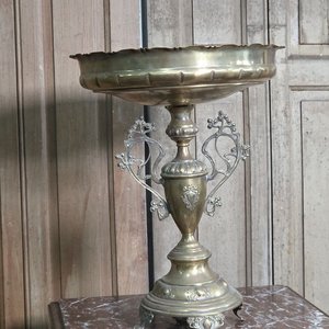 Centro de Mesa Art Nouveau en Bronce Dorado - Altura 41.5 cm - imagen 1