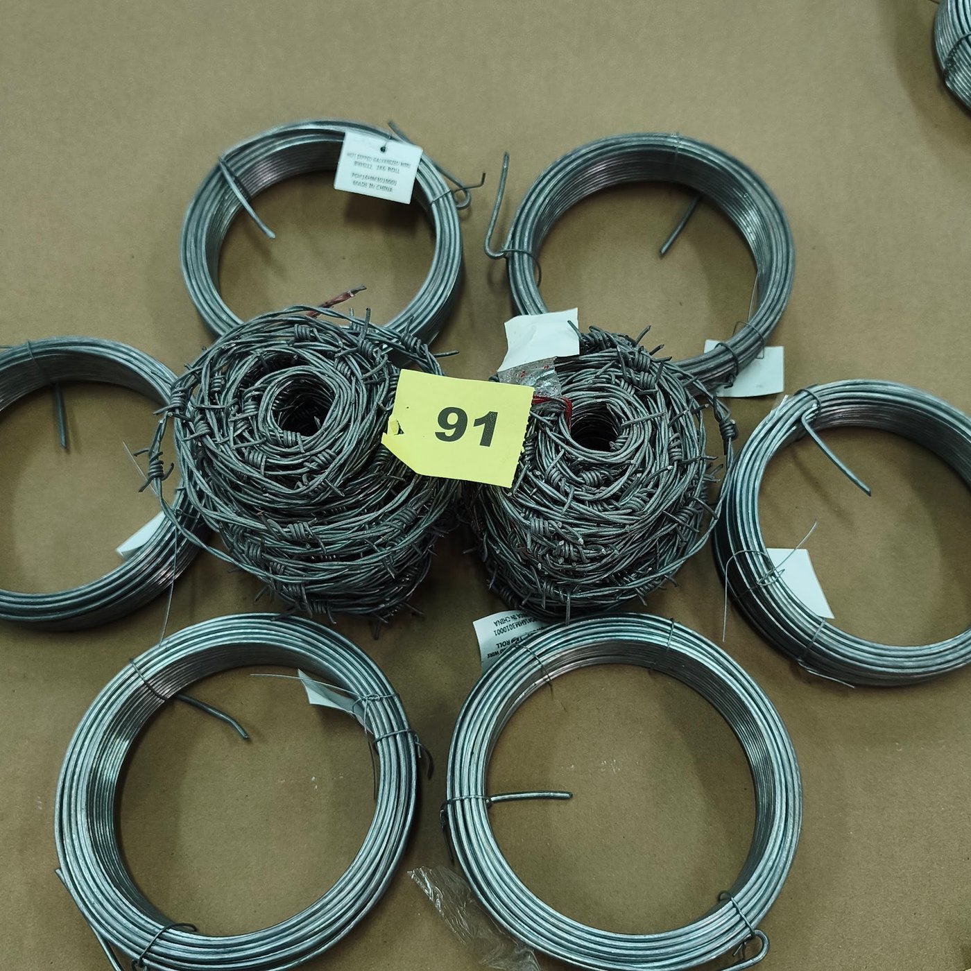 Lote de Rollos de Alambre Liso y Púa para Cercado