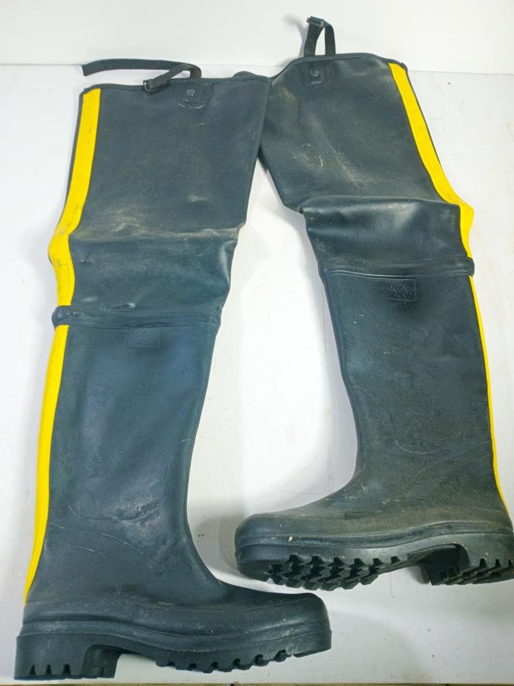 3 Pares de Botas de Goma Caña Alta con Tiras Amarillas