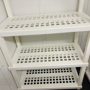 Dos Estanterías Plásticas Blancas Modulares 86x42x138cm - imagen 4