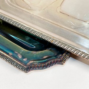 Tres Bandejas Metálicas Labradas "Plata Lappas S.A." - imagen 2