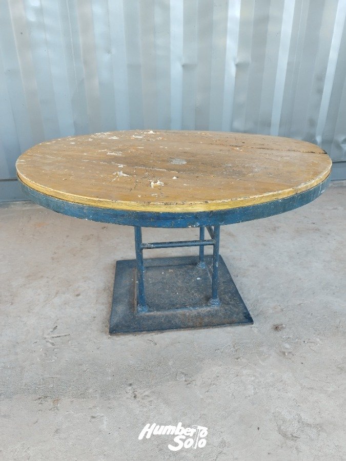 Mesa Ratona Circular Base Hierro Vintage