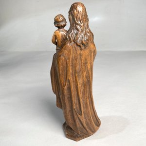 Talla en Madera "Dama y Niño" - Figura Religiosa - imagen 4