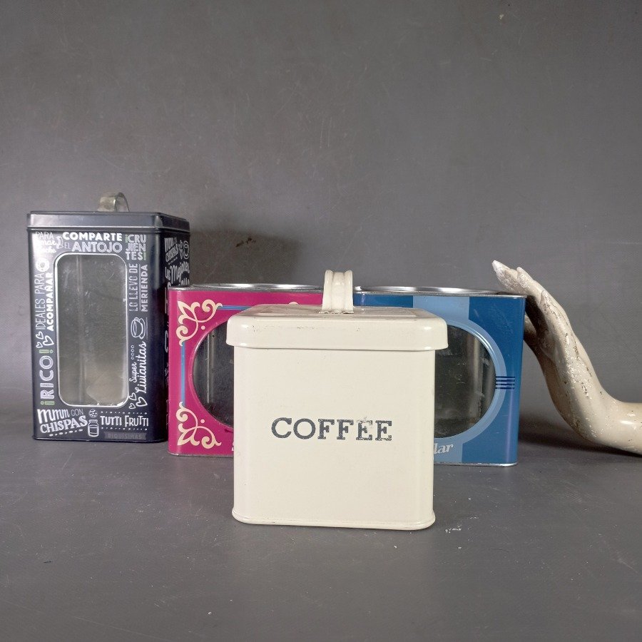 Latas decorativas de café y galletitas - imagen 3