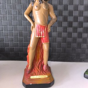 Trinidad de Figuras Religiosas Umbanda y Quimbanda: Exu 2 Cabezas, Pomba Gira y Exu "Malandro" - imagen 2