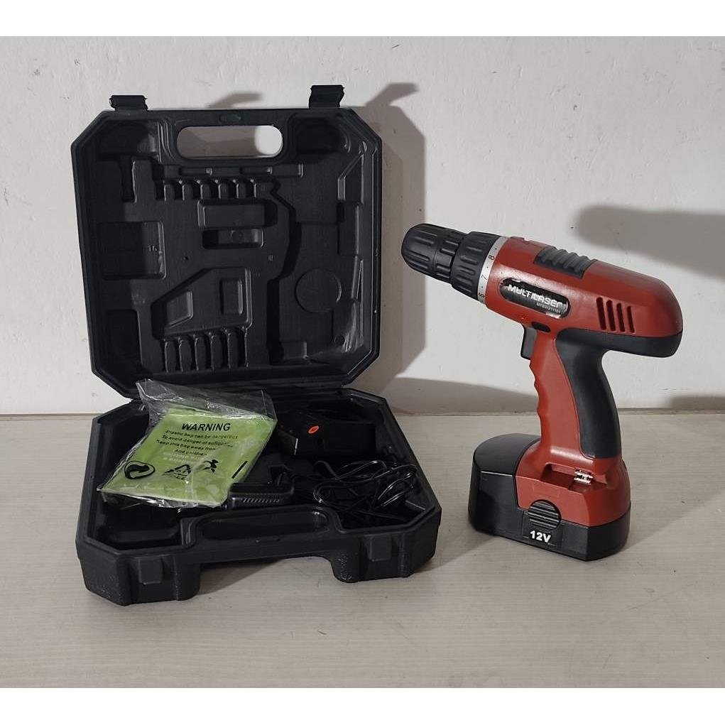 Taladro Recargable Multilaser 12V con Maletín y Accesorios