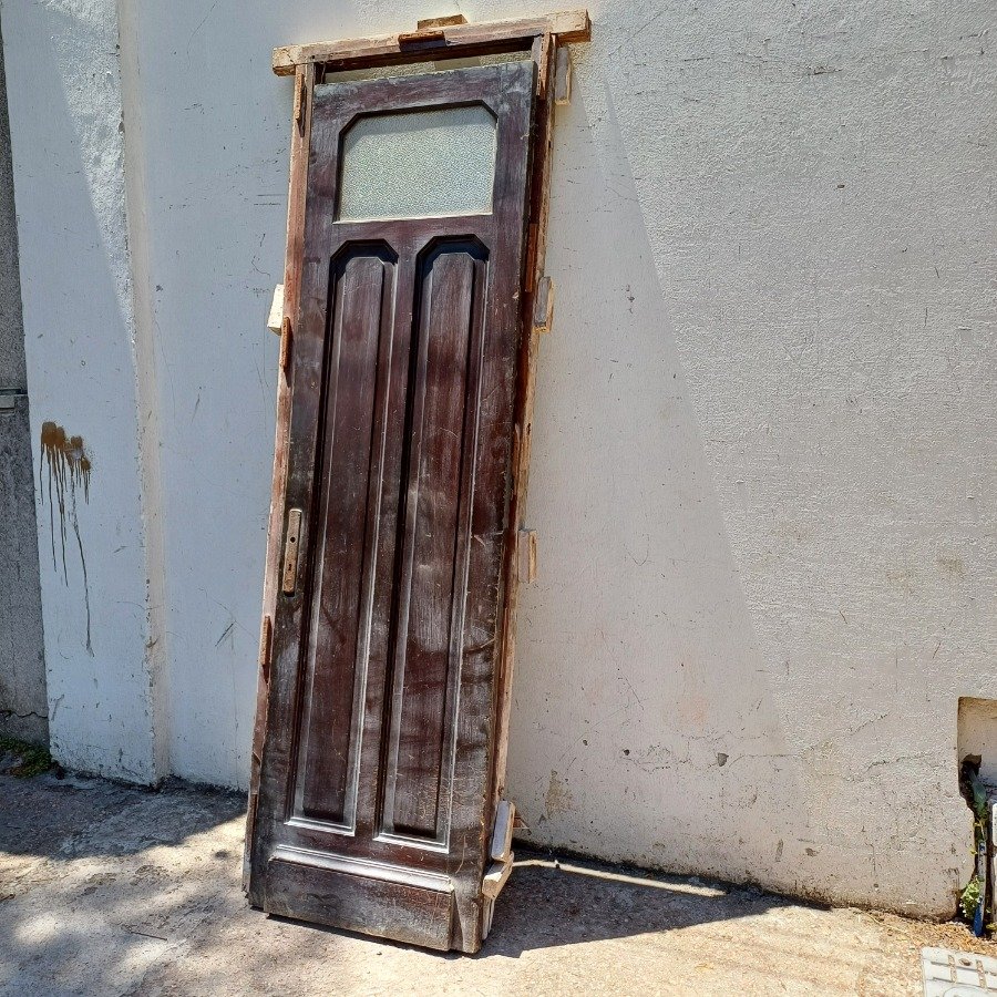 Puerta de tablero en cedro, estilo antiguo - imagen 3