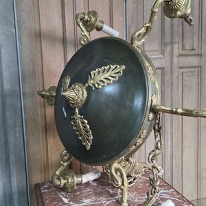 Araña de Bronce Estilo Imperio Seis Luces - imagen 2