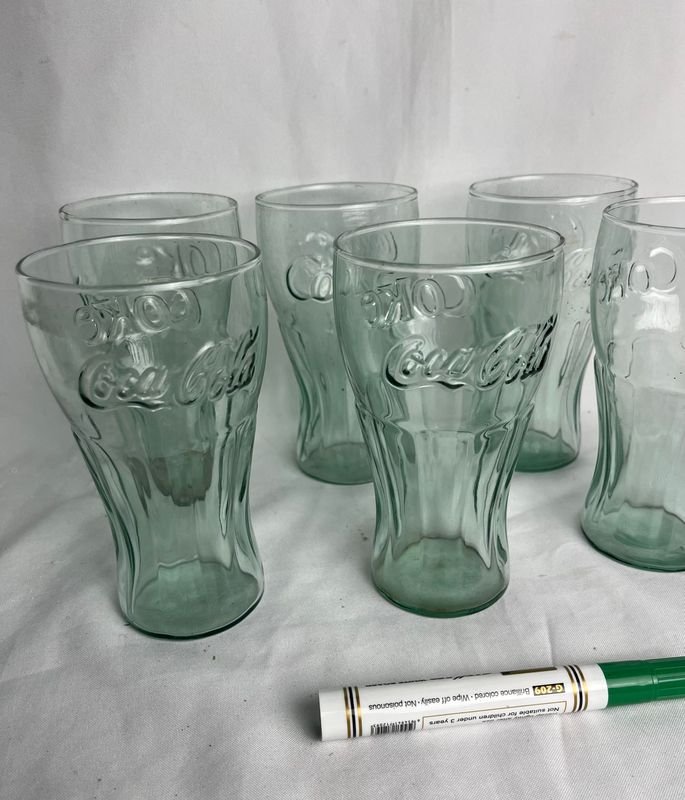 Vasos coleccionables de vidrio con logo Coca Cola - imagen 2