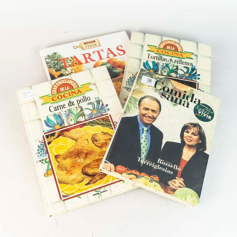 Lote de 4 Libros de Cocina de Tapa Dura