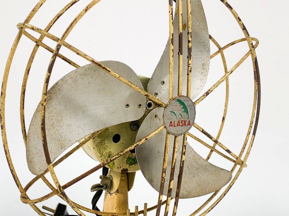 Ventilador de sobremesa Alaska con aspas de aluminio y protección de alambre - imagen 2