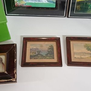 Lote de Cuadros y Caja Decorativa Verde - imagen 2