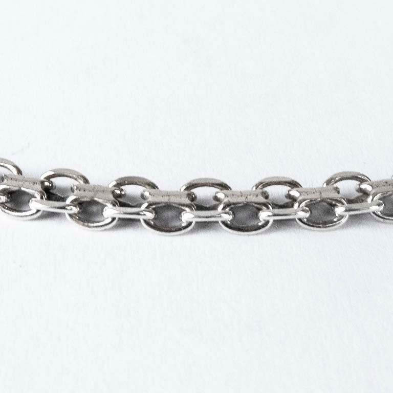 Cadena de plata larga con cuentas de plata - imagen 2