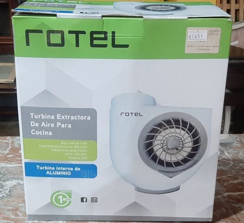 Turbina Extractor de Aire Rotel para Cocina Sin Uso
