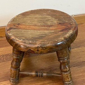Juego de Banquetas Altas y Bajas de Madera Vintage - imagen 6