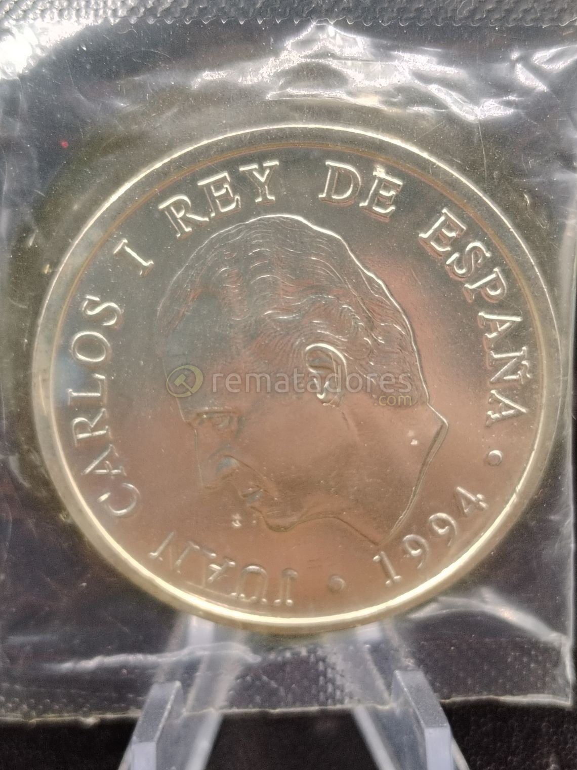 Moneda Conmemorativa 2000 Pesetas Carlos I Rey de España 1994