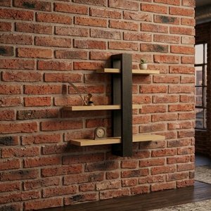 Repisa de Pared Moderna con 3 Estantes de Madera de Pino - imagen 2