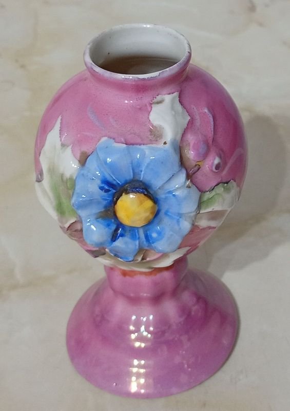 Mate Isabelino con flor en relieve sobre fondo rosado - imagen 3