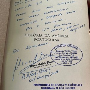 Libro Historia da América Portuguesa de Jackson, firmado y dedicado por Marco Antonio Borges - imagen 3