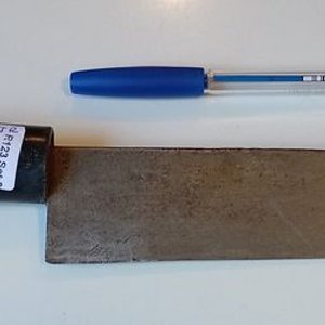 Cuchillo Nakiri Japonés Artesanal Acero Carbono Hoja 20cm Mango Madera - imagen 1