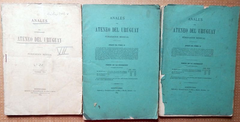 Tres Revistas Anales del Ateneo del Uruguay (Nros. 32, 33 y 35)