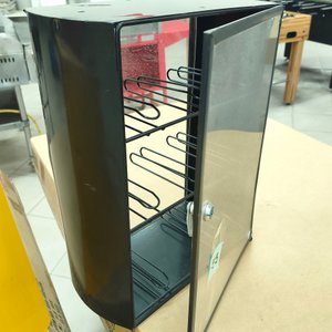 Vitrina Exhibidora Negra Pequeña con Soportes Interiores - imagen 3