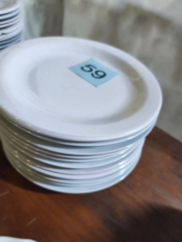 Lote de 11 Platos Medianos Blancos