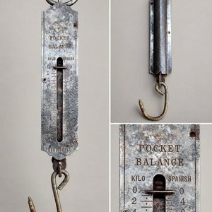 Lote siguiente: Balanza Antigua de Resorte "Pocket Balance" hasta 20 kg
