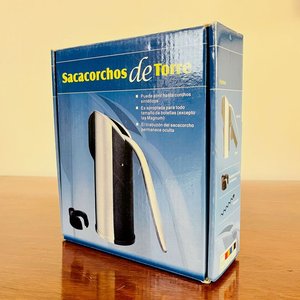 Sacacorchos de Torre Azul y Plateado, Sin Uso en Caja Original - imagen 2