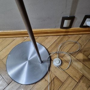 Lámpara de Pie Arco Metal Cepillado Pantalla Cúpula Orientable 188cm - imagen 9