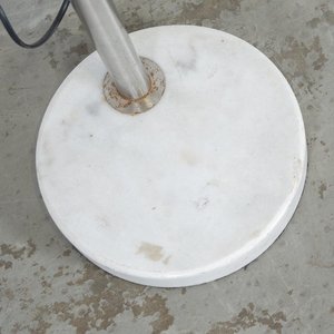 Lámpara de Pie Cromada con Base de Mármol - Sin Pantalla - imagen 3
