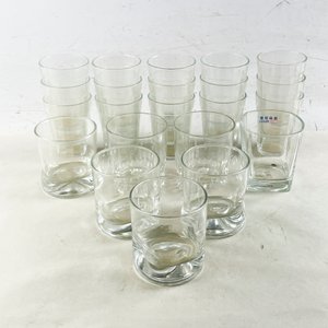 Lote de 19 Vasos Hialinos Transparentes de Vidrio - imagen 1