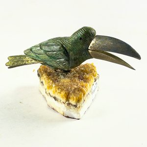 Figura de Ave en Piedra y Metal, 17 cm - imagen 2