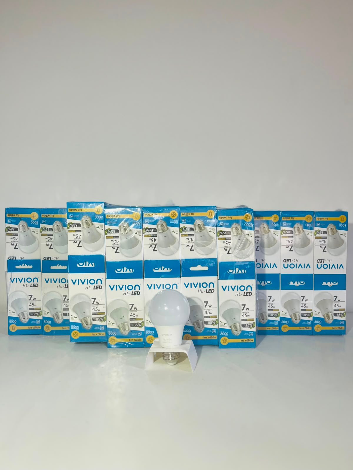 Lote de 30 Lámparas LED Vivion 7W Luz Cálida