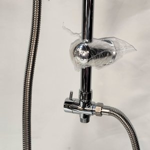 Juego de Ducha Cromado con Cabezal Cuadrado y Ducha Teléfono - imagen 5