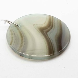 Dije Circular de Piedra Natural con Argolla de Plata - imagen 2
