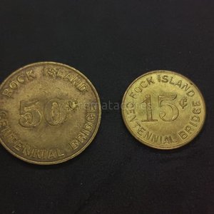 Dos monedas conmemorativas "Rock Island Centennial Bridge" - imagen 1