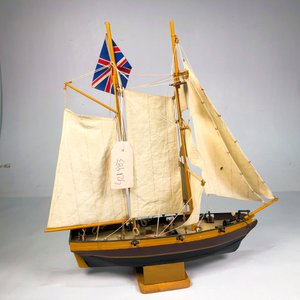 Maqueta de Barco a Vela "Kelly" Británico en Madera - 40 x 50 cm - imagen 5