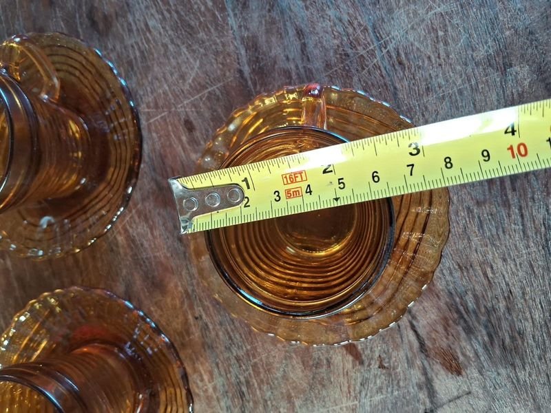 Tazas de café con platillos en vidrio - imagen 2