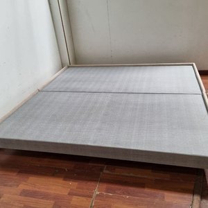 Sommier Base Tapizado Gris y Beige 200x200x28 cm - imagen 4